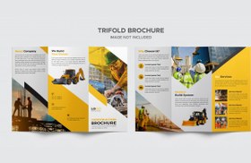 تصویر بروشور عمرانی A4 سه لت – Construction trifold brochure 