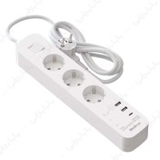 تصویر چندراهی برق هادرون ۳ خانه ارت دار با شارژر ۳۰ وات 