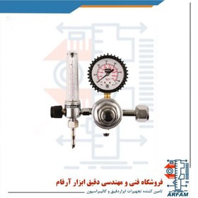 تصویر مانومتر آرگون و CO2 توان جم تک فلومتر مدل TJI0202 Tavan Jam Ar/Co2 Regulator TJI0202