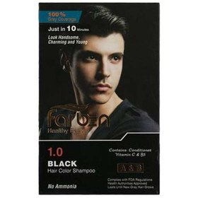 تصویر شامپو رنگ موی مردانه Farben Black Hair Color Shampoo