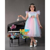 تصویر لباس عروسکی توری طرح پرنسس کد 1004 