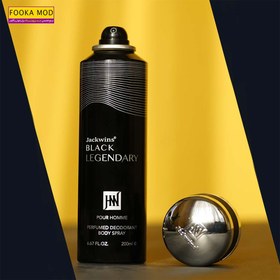 تصویر اسپری دئودورانت مردانه بلک لجندری جانوین Spray Johnwin black legendary For men