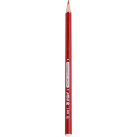 تصویر مداد قرمز آریا کد 3002 -بسته 12 عددی رنگ قرمز Arya 3002 Red Pencil Pack of 12