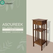 تصویر میز تلفن و استند کشودار مدل 4023 قهوه ای 