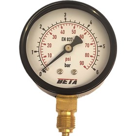 تصویر پرشر گیج BETA صفحه ۶ سانت ۱۰ بار عمودی BETA PRESSURE GAUGE