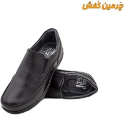 تصویر کفش تمام چرم مردانه فرزین مدل گریدر بدون بند کد 7565 ا Farzin men's leather shoes, grader model Farzin men's leather shoes, grader model
