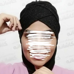 تصویر توربان لمه مشکی T2104 