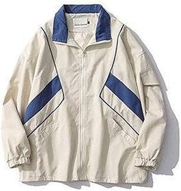 تصویر YOLNEY Sports Jackets For Men, Vintage Jacket Men&#39;s High Street Loose Casual Sports Baseball Uniform (Size : XXL) 