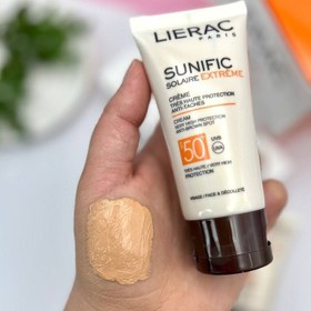 تصویر ضد آفتاب لیراک رنگی وspf50 