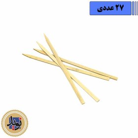 تصویر سیخ چوبی پهن کوتاه 24سانت 