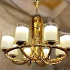 تصویر لوستر قوسی تک رینگ 3 شاخه 