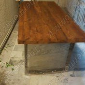 تصویر میز ناهارخوری آهن و چوب ترمو مدل TMD06 