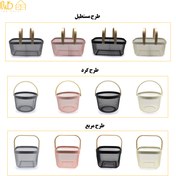 تصویر سبد ایکیا فلزی دسته چوبی 