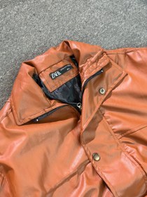 تصویر کت چرم باکسی 