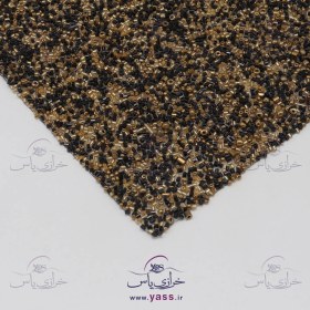 تصویر نگین لواشکی مشکی طلایی کد 4 