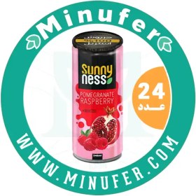 تصویر آبمیوه سانی نس انار تمشک ۲۴۰ سی سی - باکس 24 عددی Suny Ness Pomo Raspberry Can - 240ml