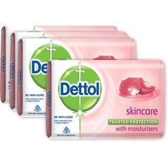 تصویر صابون دتول مراقبت از پوست 100 گرم باکس 6 عددی | ِDettol Skincare soap antibacterial Skin protection 