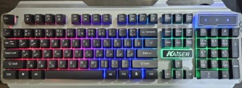 تصویر کیبورد گیمینگ KAISER مدل K-L740 با سیم RGB 