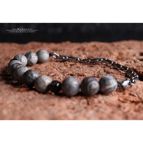 تصویر دستبند نقره کد B0166 