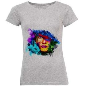 تصویر تی شرت زنانه طرح دختر رنگی کد B104 