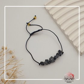 تصویر دستبند سنگ آبسیدین چیپسی 