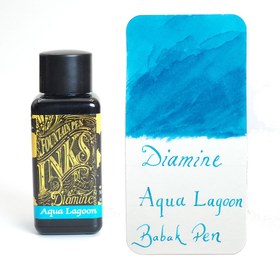 تصویر جوهر خودنویس دایامین رنگ آبی فیروزه ای DIAMINE INK Aqua Lagoon 