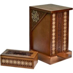 تصویر سطل و جا دستمال معرق کد SJ04008 