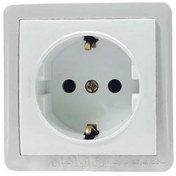 تصویر پریز روکار ارت دار سرامیکی پارت الکتریک مدل PE4051 