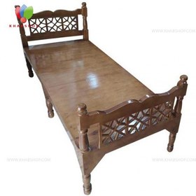 تصویر تخت سنتی چوبی 90*200 کد 231 