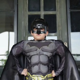 تصویر لباس بتمن پارچه ای عضلانی - 4 تا 6 ا Fabric batman costume Fabric batman costume