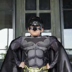 تصویر لباس بتمن پارچه ای عضلانی - 4 تا 6 Fabric batman costume