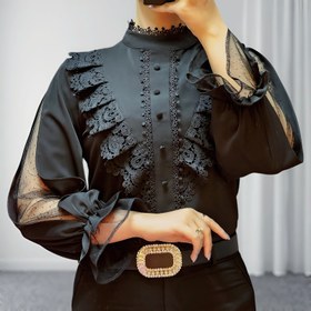 تصویر شومیز مجلسی مشکی کد ۱۱۱۹۰ 