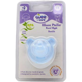 تصویر پستانک تمام سیلیکونی سرگرد طرح خرس کد P130 وی کر Wee Care Silicone Pacifier Round Nipple Soothie