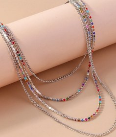 تصویر ریسه مو نگین رنگی 