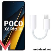 تصویر مبدل تایپ سی به جک صدا شیائومی پوکو Poco X6 Pro 