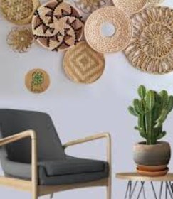 تصویر دیوارکوب حصیری 