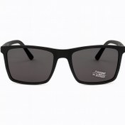 تصویر عینک آفتابی مردانه MOREL مدل 78020 | فریم مستطیلی مشکی با لنز دودی پلاریزه UV400 