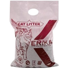 تصویر خاک گربه اریکا مدل کربن دار وزن 10 کیلوگرم Erika carbonized cat litter weight 10 kg