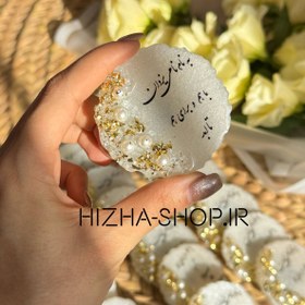 تصویر گیفت جاکلیدی عقد و عروسی تمام رزین لوکس resin wedding gift