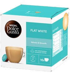 تصویر کپسول قهوه دولچه گوستو مدل Flat White بسته ۱۶ عددی 