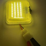 تصویر چراغ سقفی پراید مدل کامل با سوکت فابریک LED لیمویی 