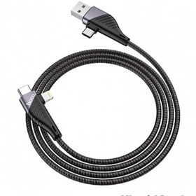 تصویر کابل 1.2 متری USB-A/تایپ سی به لایتنینگ هوکو مدل U95 Hoco U95 USB-A/Type-C To Lightning Cable 1.2m