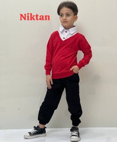 تصویر بلوز دو یقه پسرانه یلدایی Yaldai boy's two-collar blouse