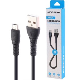 تصویر کابل میکرو یو اس بی کینگ استار مدل K520A طول 25 سانتی متر 