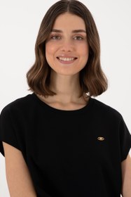 تصویر تیشرت زنانه مشکی یو اس پولو 