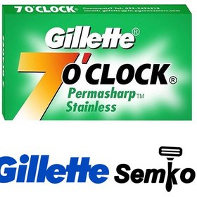 تصویر تیغ یدک ژیلت سون اکلاک Gillette 7 O CLOCK Super Stainless