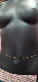 تصویر زنجیر بدن استیل دور کمر سنگ طبیعی دلربا 