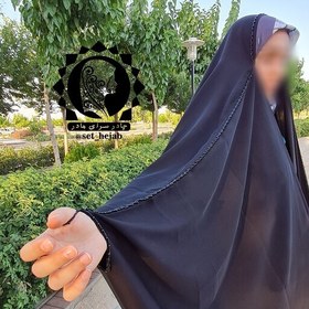 تصویر چادر عربی جده منجوق دوزی طنابی. حجاب مادر 