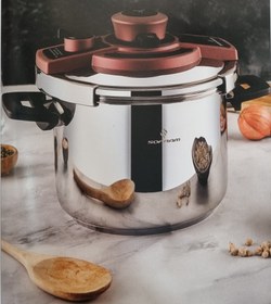 تصویر زودپز استیل ۶ لیتر سوفرام ترکیه مدل نوا Sofram Turkey 6 Liters Steel Pressure Cooker Nova Model