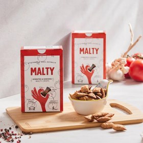 تصویر کراکر غلات با گوجه فرنگی و دانه خشخاش Malty حجم 40 گرم 